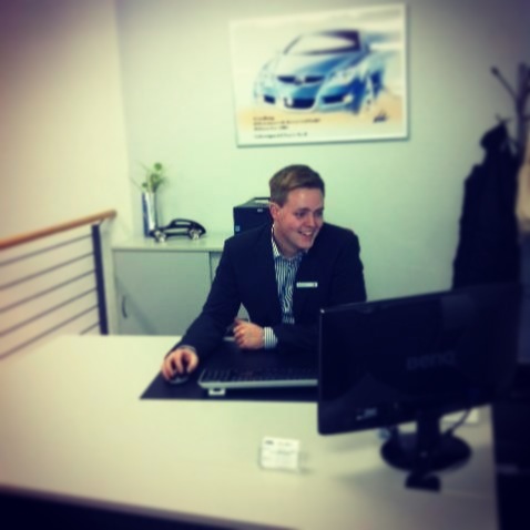 Julian Haase im Autohaus